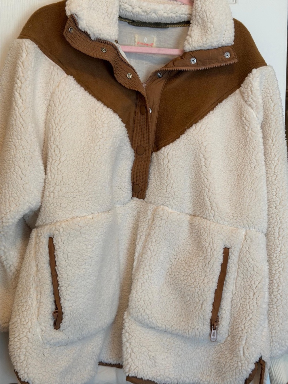 Free people fall to rise fleece snap pullover